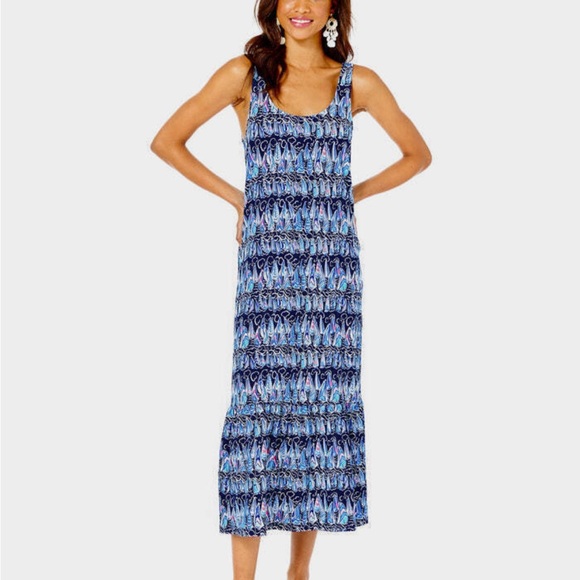 NWT LILLY PULITZER MARTINS MIDI DRESS SAILS AND STRIPES - Picture 2 of 7